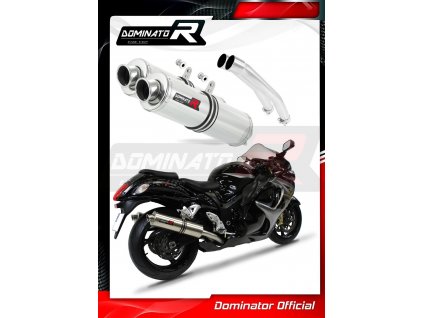 Laděný výfuk DOMINATOR SUZUKI GSXR 1300 HAYABUSA 08-18 KULATÉ KONCOVKY STANDART