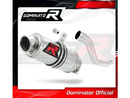 Laděný výfuk DOMINATOR SUZUKI XF650 97-01 KULATÁ KONCOVKA KRÁTKÁ GP1