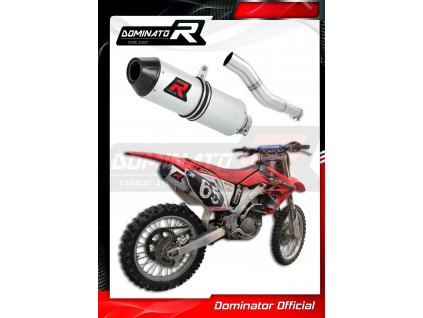 Laděný výfuk DOMINATOR Honda CRF250R 04-05 OVÁLNÁ KONCOVKA MX2