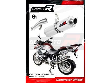 Homologovaný Laděný výfuk DOMINATOR BMW R1200GS 2004-2009 R12 KULATÁ KONCOVKA STANDART HOMOLOGACE