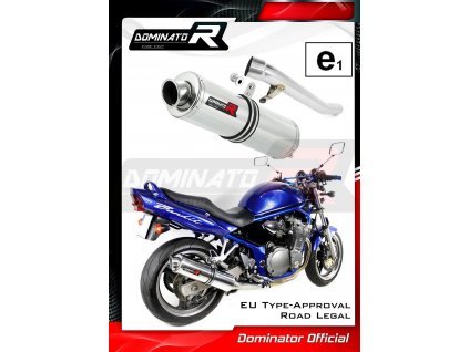 Homologovaný Laděný výfuk DOMINATOR SUZUKI GSF 600 N / S BANDIT WVA8 2000-2004 KULATÁ KONCOVKA STANDART HOMOLOGACE