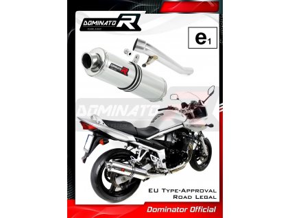 Homologovaný Laděný výfuk DOMINATOR SUZUKI GSF 650 N / S BANDIT WVB5 2005-2006 KULATÁ KONCOVKA STANDART HOMOLOGACE