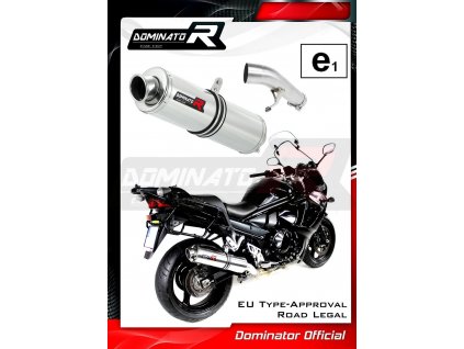 Homologovaný Laděný výfuk DOMINATOR SUZUKI GSX 1250 FA WVCH 2010-2016 KULATÁ KONCOVKA STANDART HOMOLOGACE