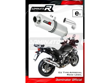 Homologovaný Laděný výfuk DOMINATOR SUZUKI V-STROM 1000 DD / WDDO 2017-2020 OVÁLNÁ KONCOVKA HOMOLOGACE