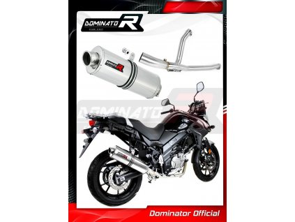 Laděný výfuk DOMINATOR SUZUKI DL650 V-STROM 2017-2020 OVÁLNÁ KONCOVKA