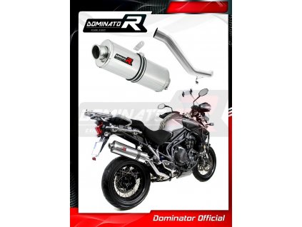 Laděný výfuk DOMINATOR TRIUMPH EXPLORER 1200 12-15 OVÁLNÁ KONCOVKA