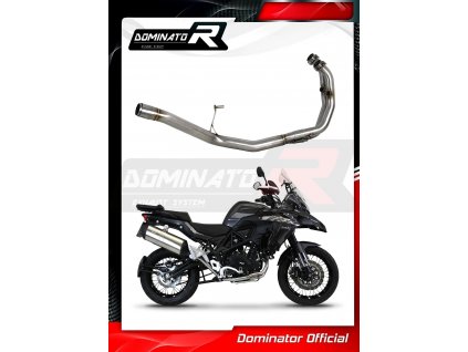Laděný výfuk DOMINATOR BENELLI TRK 502 X SVODY BEZ KATALYZÁTORU DECAT