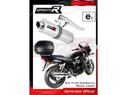 Homologovaný Laděný výfuk DOMINATOR SUZUKI GSX 750 INAZUMA OVÁLNÁ KONCOVKA HOMOLOGACE