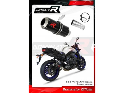 Homologovaný Laděný výfuk DOMINATOR YAMAHA FZ8 S/N 2010-2016 KONCOVKA GP ČERNÁ HOMOLOGACE