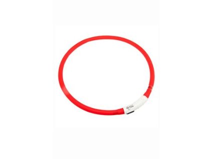 Obojek USB Visio Light LED nabíjecí 70cm červený KAR