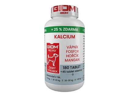 Giom S pes Kalcium 180 tbl+25% zdarma