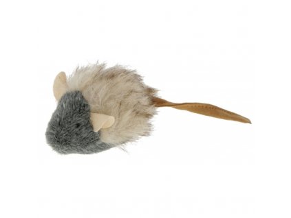 kerbl hracka pro kocky plysova piskaci myska seda 15 x 5 cm