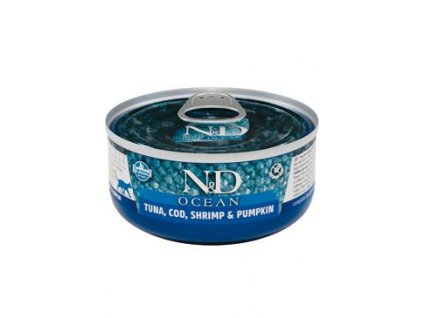N&D CAT OCEAN Adult Tuna & Cod & Shrimp & Pumpkin 70g