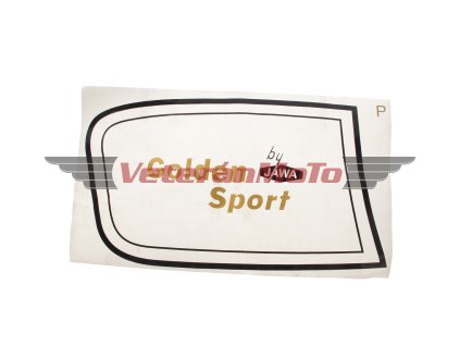 Nálepka JAWA Mustang Golden Sport s linkou