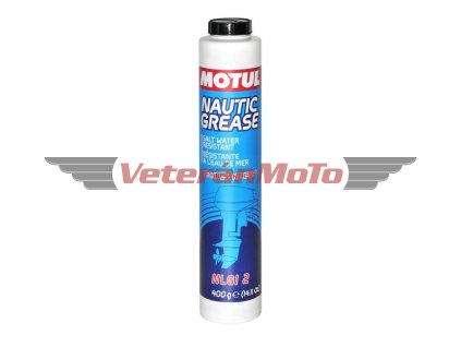 Plastické mazivo MOTUL NAUTIC GREASE, odolné proti vysokému tlaku. Balení 400g.