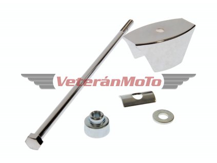 Šroub řídítka / řízení 232mm s krytkou a maticí - sada JAWA 50 PIONÝR 20, 21, 23