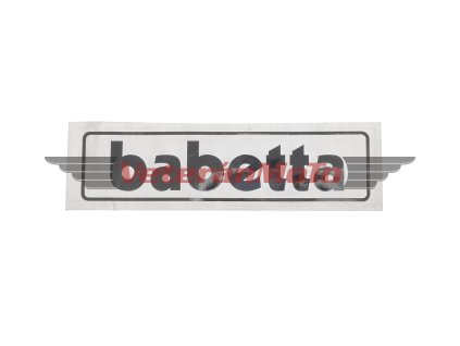 Nálepka BABETTA s rámečkem chromová 145x37mm
