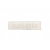 Nálepka / samolepka s nápisem BABETTA, s rámečkem - bílá 145x37mm