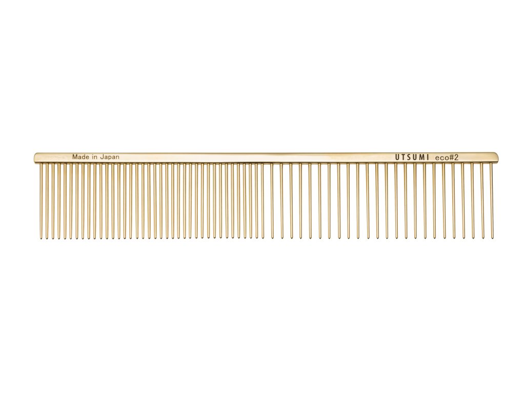Utsumi Eco#2 hřeben Gold 25 cm (4 cm délka zubů)
