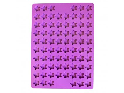 Silikonová pečící formička na pamlsky COLLORY hvězdičky 3 x 3 cm – fialová