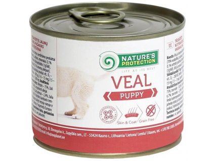 Konzerva pro psy Nature's Protection Puppy telecí (Objem 200 g)