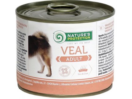 Konzerva pro psy Nature's Protection Adult telecí (Objem 800 g)