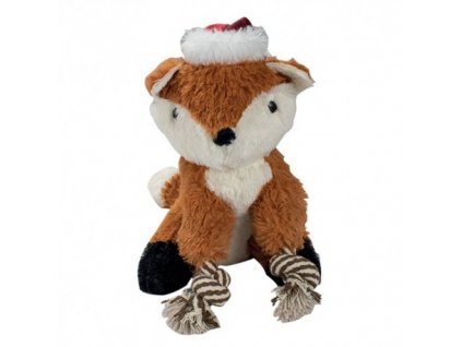 Vánoční pískací liška s lany 22 cm