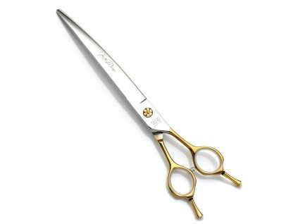 Nůžky TPL Janita Plunge line 20 cm (8") zahnuté - zlaté kroužky