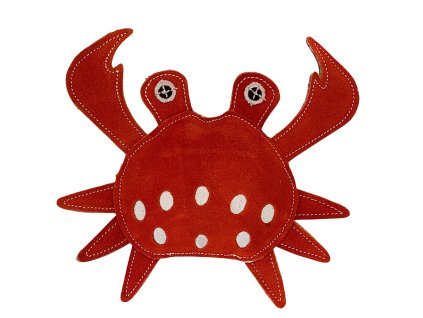 Krab STUART hračka pro psy z kůže a juty 24 cm