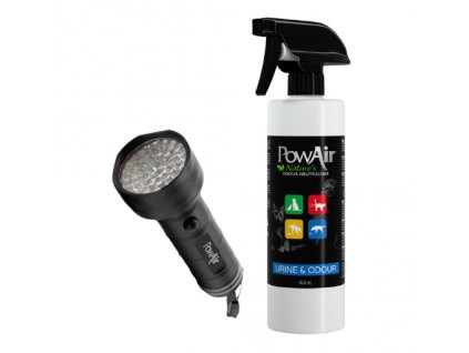 PAPETPACK 1 powair pet pack sprej proti zapachu a moci + uv baterka