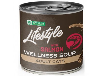 Polévka pro kočky Nature's Protection LifeStyle Sterilised Salmon 140 ml