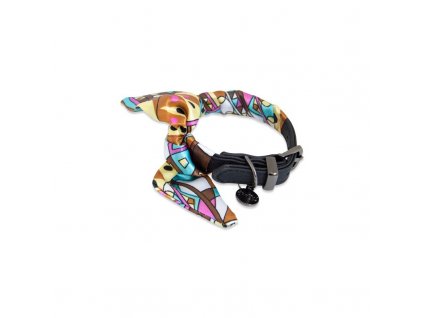 Obojek pro psy SCARF T30 21-26 cm x 15 mm černý se šátkem