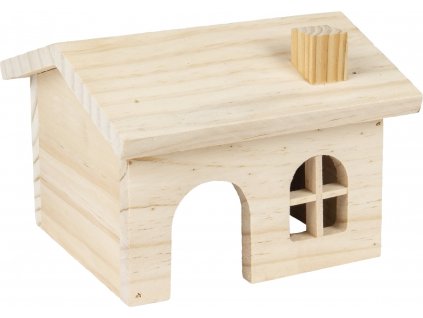 Flamingo Domecek pro hlodavce dreveny GITTY 15x15x11cm 0303202110342051342