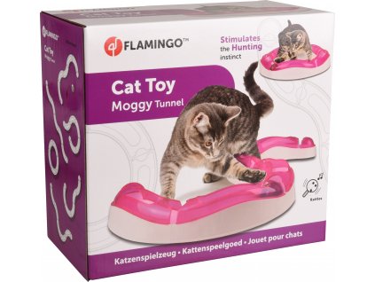 Flamingo Moggy Interaktivni hracka pro kocky Ruzova bila 1801202415070566331