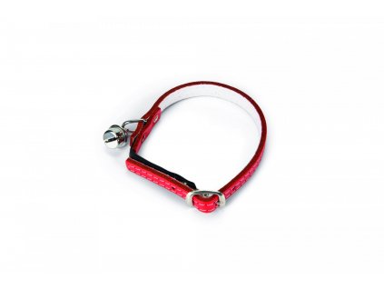 BZ LEATHER CAT COLLAR BELL RED 2602202109132867937