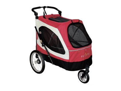 63PST022 1 kocarek pro psy petstro aventura xl skyline do 45 kg (cerveno seda v02)