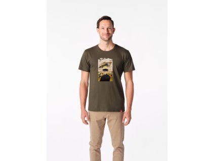 KAŠPAR Pánské tričko AGEN dark khaki