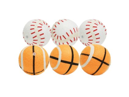 ANHMSK70129 1 hracka pro psy misoko tenisove micky se zvukem 6 ks 6 cm