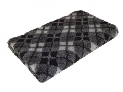 Pelíšek pro psy VetBedding Premium - výška 30 mm (šedočerné kostky) (Barva šedočerné kostky, Velikost 160 x 100 cm)