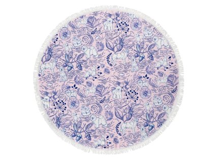 TPLRAN70381 1 kulaty rucnik tpl z mikrovlakna 150 x 150 cm ruzovy