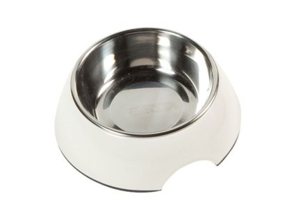 Miska plastova ROYAL bila s nerezovou nadobou 350ml 0905201714521063009