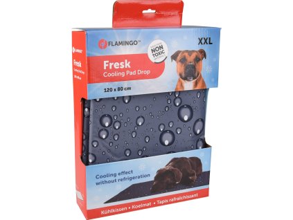 Flamingo Chladici podlozka seda vzor kapky XXL 120x80cm 0904202414483276553