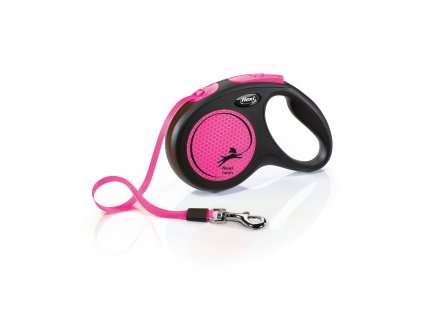 FLEXI Voditko New Neon M pasek 5m cerno ruzove 2407202510564867830