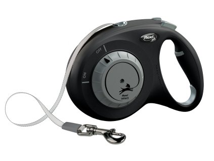 Flexi Voditko Select M pasek 7m cerno tmave sede 1111202515202684118