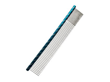 B1115 1 kovovy hreben 25 cm modry 20 80 hroty 34 mm