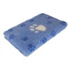 Pelíšek pro psy VetBedding Premium - výška 30 mm (světle modrá – modré malé a bílé velké tlapky)
