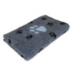 Pelíšek pro psy VetBedding Premium - výška 30 mm (šedá – černé malé a světle modré velké tlapky)