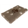 Pelíšek pro psy VetBedding Premium - výška 30 mm (hnědá – krémové malé a tmavě hnědé velké tlapky)