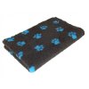 Pelíšek pro psy VetBedding Premium - výška 30 mm (tmavě šedá - modré tlapky)