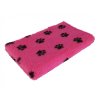 Pelíšek pro psy VetBedding Premium - výška 30 mm (růžová – černé tlapky)